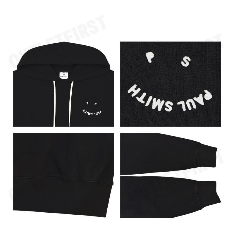 PS PAUL SMITH รุ่น PS HAPPY HOODIE CODE W2R 226VE N21169 79 เสื้อสเวตเตอร์แขนยาว เสื้อสเวตเตอร์ผู้หญิง เสื้อฮู้ด
