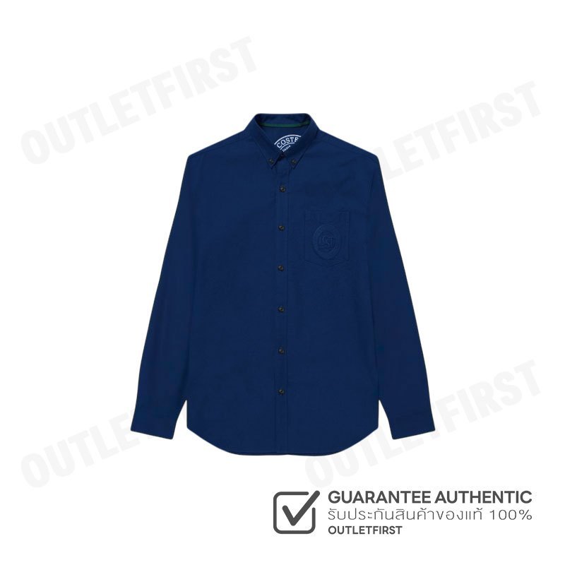LACOSTE รุ่น MEN'S OXFORD SHIRT BD WASHED CODE: CH9342 10 HBM เสื้อเชิ้ตแขนยาว เสื้อเชิ้ตคอปก เสื้อเชิ้ตผู้ชาย