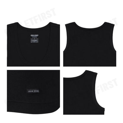 JOHN HENRY รุ่น COTTON RIB TANK TOP CODE: JU4B002 (BLACK) เสื้อกล้ามผู้ชาย เสื้อกล้ามสีดำ เสื้อกล้ามจอนเฮนรี่