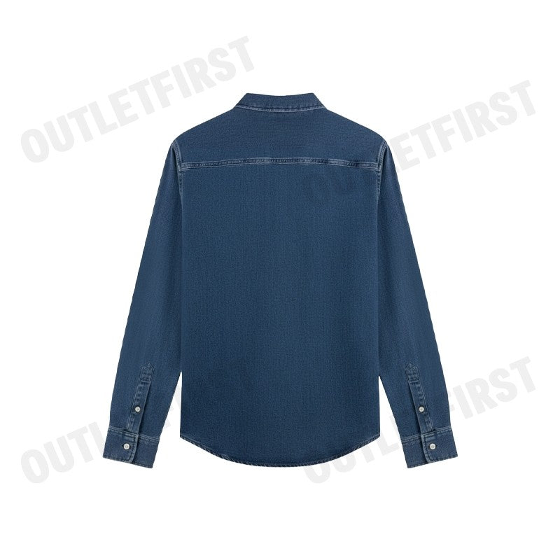 CALVIN KLEIN JEANS MEN'S SLIM FIT DENIM SHIRT COLOR BLUE CODE: J326026 1BJ