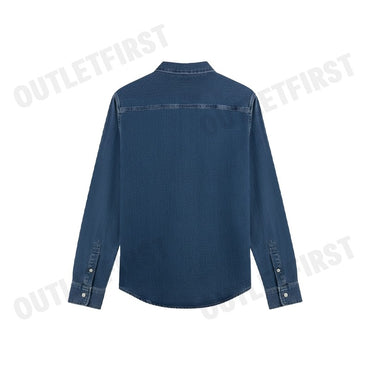 CALVIN KLEIN JEANS MEN'S SLIM FIT DENIM SHIRT COLOR BLUE CODE: J326026 1BJ