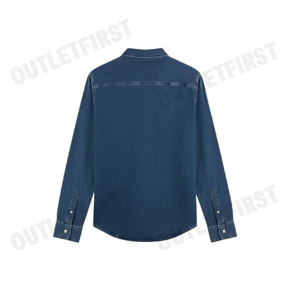 CALVIN KLEIN JEANS MEN'S SLIM FIT DENIM SHIRT COLOR BLUE CODE: J326026 1BJ