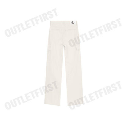 CALVIN KLEIN JEANS  MEN'S 90S LOOSE FIT IVORY CARGO DENIM COLOR  IVORY  CODE: J325885 1AA