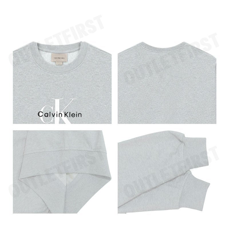 CALVIN KLEIN JEANS รุ่น WOMEN'S MONOLOGO FRENCH TERRY RELAXED SWEATSHIRT CODE: 47B234G P79 เสื้อสเวตเตอร์ เสื้อผู้หญิง
