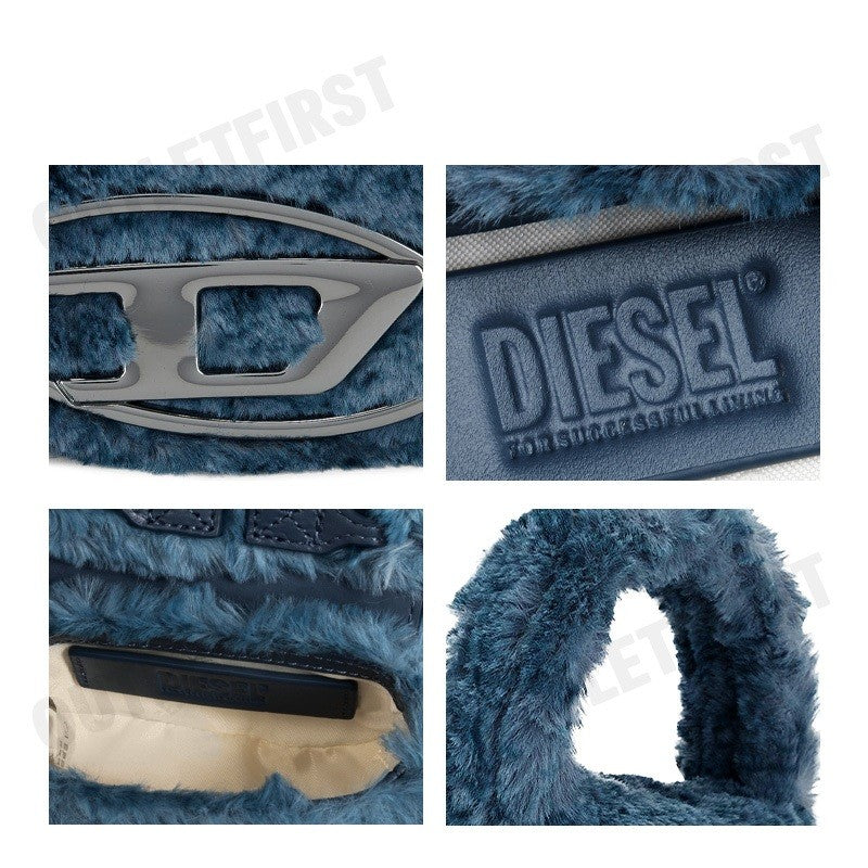 DIESEL รุ่น XS 1DR FAUX FUR TOP HANDLE BAG CODE: X08709 P6672 T6324 กระเป๋าสะพายข้าง กระเป๋าผู้หญิง กระเป๋าถือ