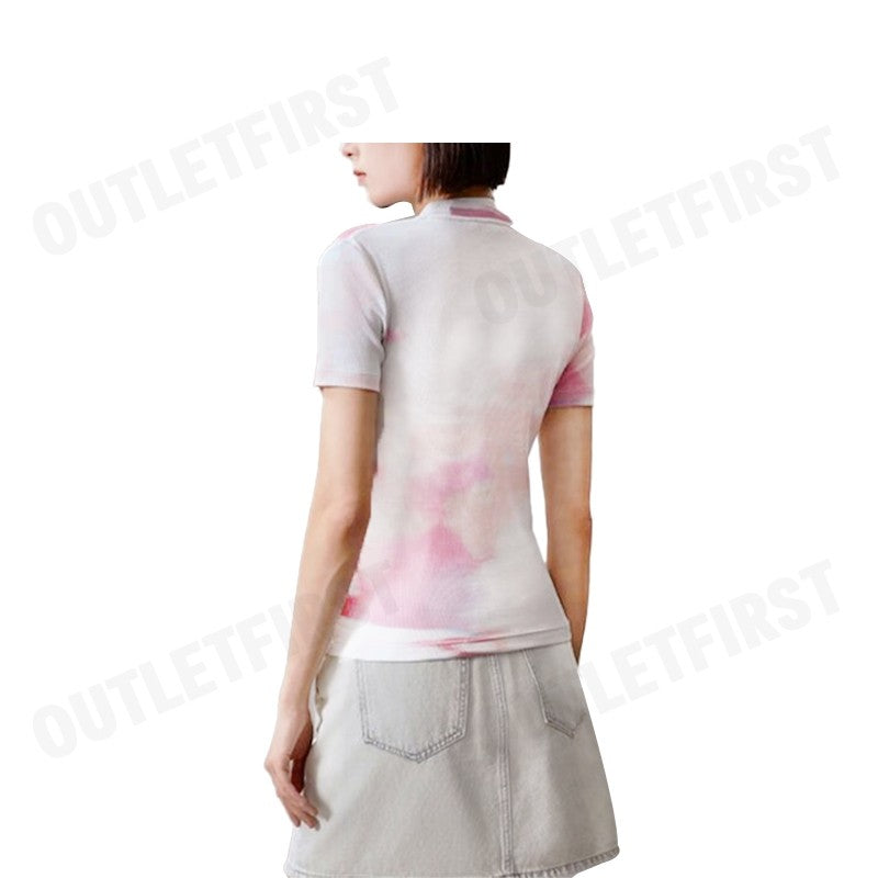 CALVIN KLEIN JEANS รุ่น WOMEN'S T-SHIRTS CODE: J223169 0LA เสื้อยืดคอกลม เสื้อยืดมัดย้อม เสื้อยืดแขนสั้นผู้หญิง