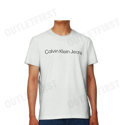 CALVIN KLEIN JEANS รุ่น INSTITUTIONAL LOGO CLASSIC T-SHIRT CODE: J326954 YAF เสื้อยืดคอกลม เสื้อยืดผู้ชาย เสื้อยืดสีขาว