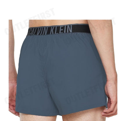 CALVIN KLEIN รุ่น SLIM BOXER COTTON STRETCH CODE: NM2573 CKP กางเกงขาสั้นผู้ชาย กางเกงใน สีคราม