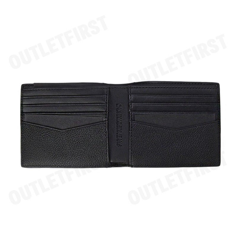 CALVIN KLEIN JEANS รุ่น MEN'S LIMEGRAIN LEATHER FOLDING WALLET WITH MULTIPLE CARD CODE: HP1631 001 กระเป๋าสตางค์ผู้ชาย