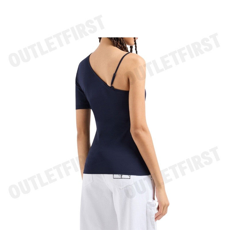 ARMANI EXCHANGE รุ่น WOMEN'S JERSEY TOP CODE: 3DYMEK YJEAZ 1593 เสื้อเบลาส์ เสื้อผู้หญิง เสื้อสีกรม
