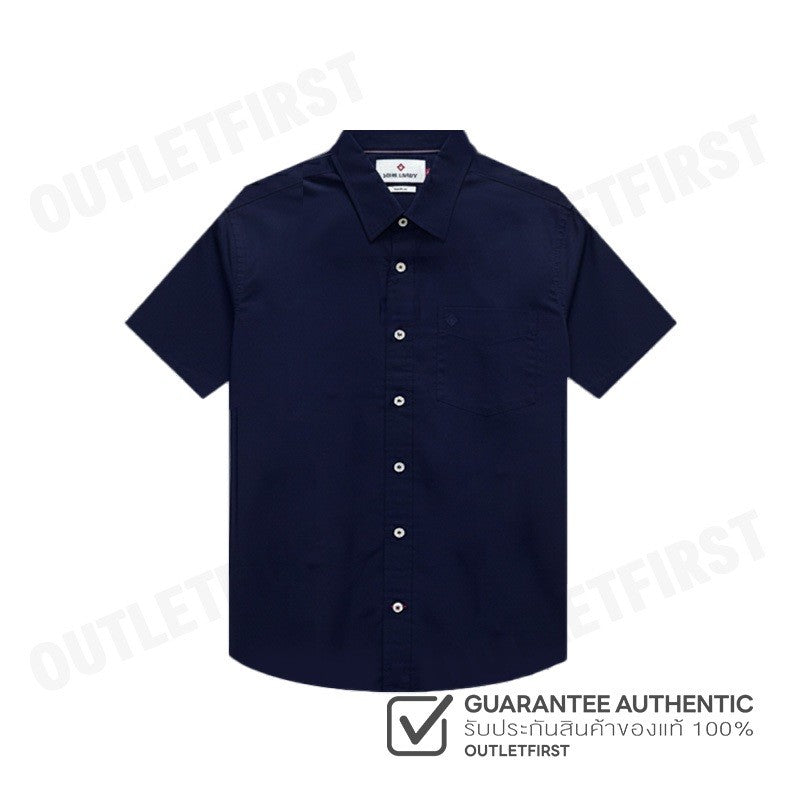 JOHN HENRY รุ่น MEN'S SHORT SLEEVES SLIM FIT SHIRT (NAVY) CODE: JH F624MSSSM53 เสื้อเชิ้ตแขนสั้นผู้ชาย สีกรม เสื้อจอร์น
