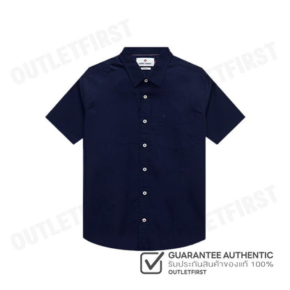 JOHN HENRY รุ่น MEN'S SHORT SLEEVES SLIM FIT SHIRT (NAVY) CODE: JH F624MSSSM53 เสื้อเชิ้ตแขนสั้นผู้ชาย สีกรม เสื้อจอร์น