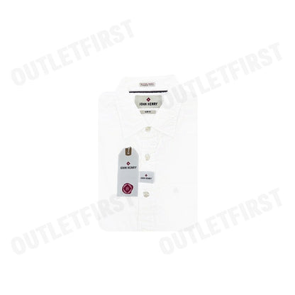 JOHN HENRY รุ่น MEN'S LONG SLEEVES SLIM FIT SHIRT (WHITE) CODE: JH F624MSLSM52 เสื้อเชิ้ตแขนยาวผู้ชาย เสื้อสีขาว สลิมฟิต