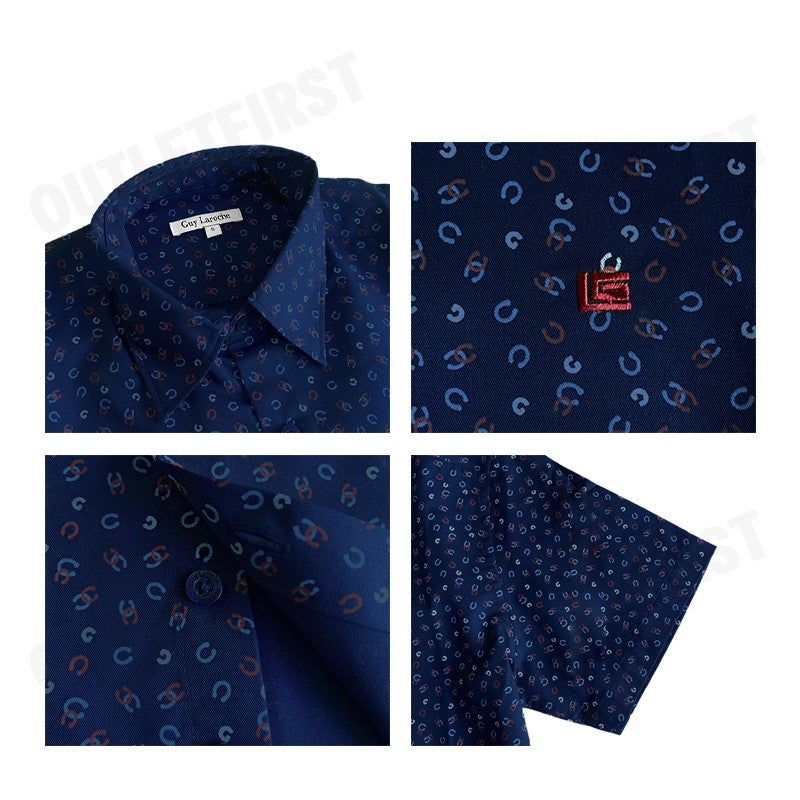 GUY LAROCHE รุ่น MAN'S SHORT SLEEVES SHIRT CODE: BAC5221P4NV เสื้อเชิ้ต เสื้อแขนสั้น เสื้อผู้ชาย