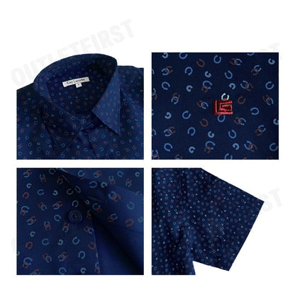 GUY LAROCHE รุ่น MAN'S SHORT SLEEVES SHIRT CODE: BAC5221P4NV เสื้อเชิ้ต เสื้อแขนสั้น เสื้อผู้ชาย