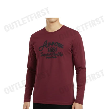ARROW รุ่น MAN'S LONG SLEEVE COTTON T-SHIRT CODE: MTCM909W2CSMR เสื้อยืด เสื้อคอกลม แขนยาว