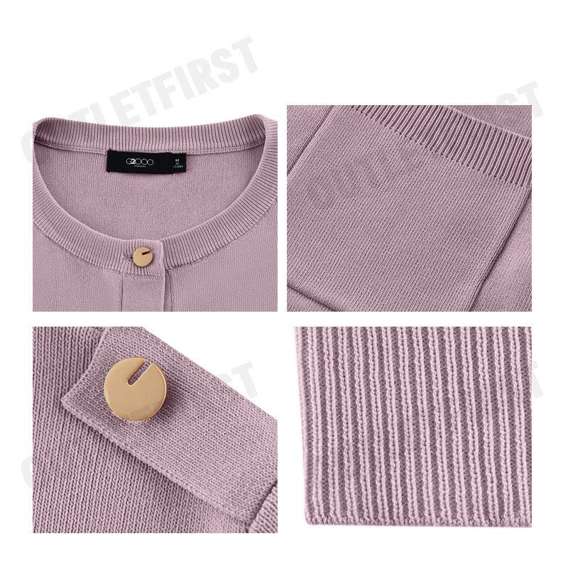 G2000 รุ่น WOMEN'S REGULAR FIT CARDIGAN CODE: 46276311 25 เสื้อคาร์ดิแกน เสื้อผู้หญิง เสื้อสีม่วง