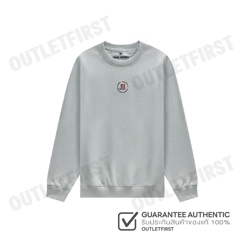 JOHN HENRY รุ่น MEN'S SLIM FIT SWEATER (GREY) CODE: JH S125MPUSM21 เสื้อสเวตเตอร์ เสื้อผู้ชาย เสื้อสีเทา