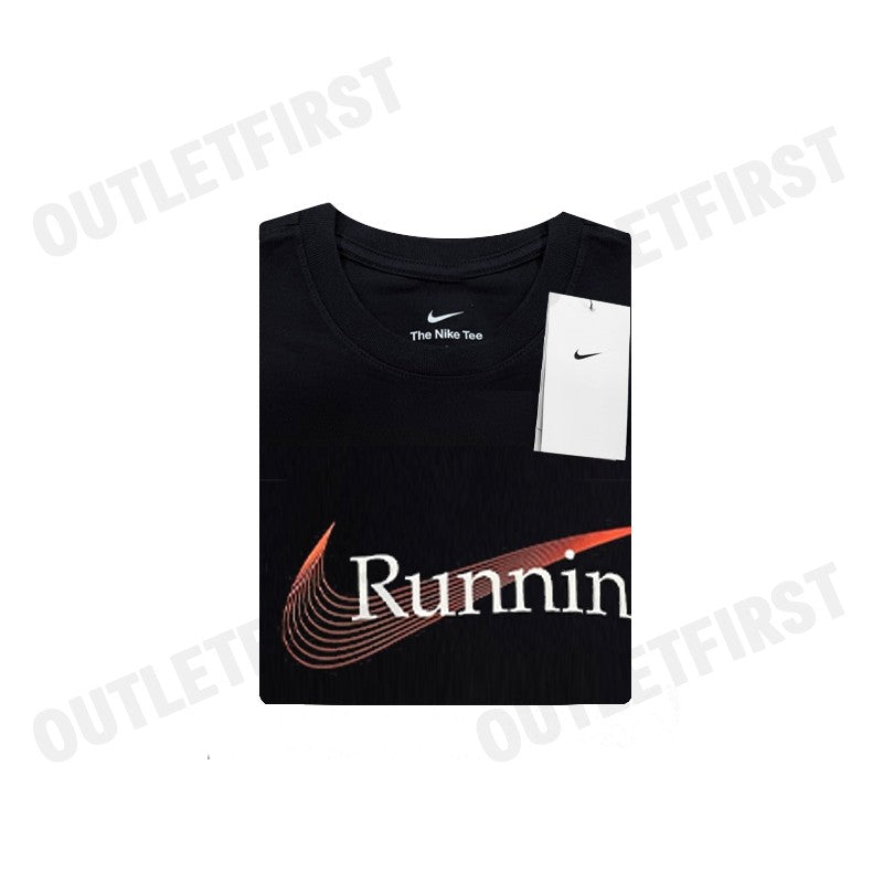 NIKE รุ่น MEN'S RUNNING T-SHIRT CODE: FJ2363 010 เสื้อยืดคอกลมผู้ชาย เสื้อยืดแขนสั้น เสื้อยืด