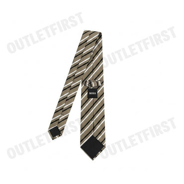 HUGO BOSS รุ่น STRIPED NECK TIE CODE: 50499453 260 เนคไท เนคไทผู้ชาย เนคไททำงาน