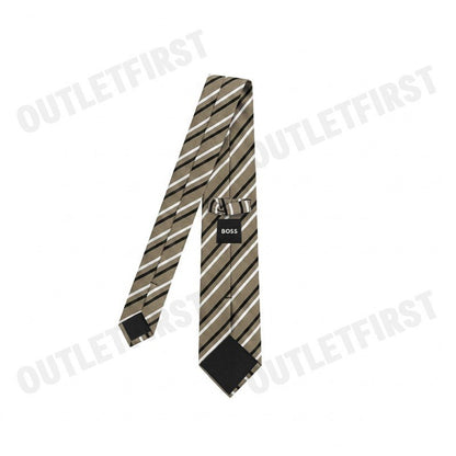 HUGO BOSS รุ่น STRIPED NECK TIE CODE: 50499453 260 เนคไท เนคไทผู้ชาย เนคไททำงาน