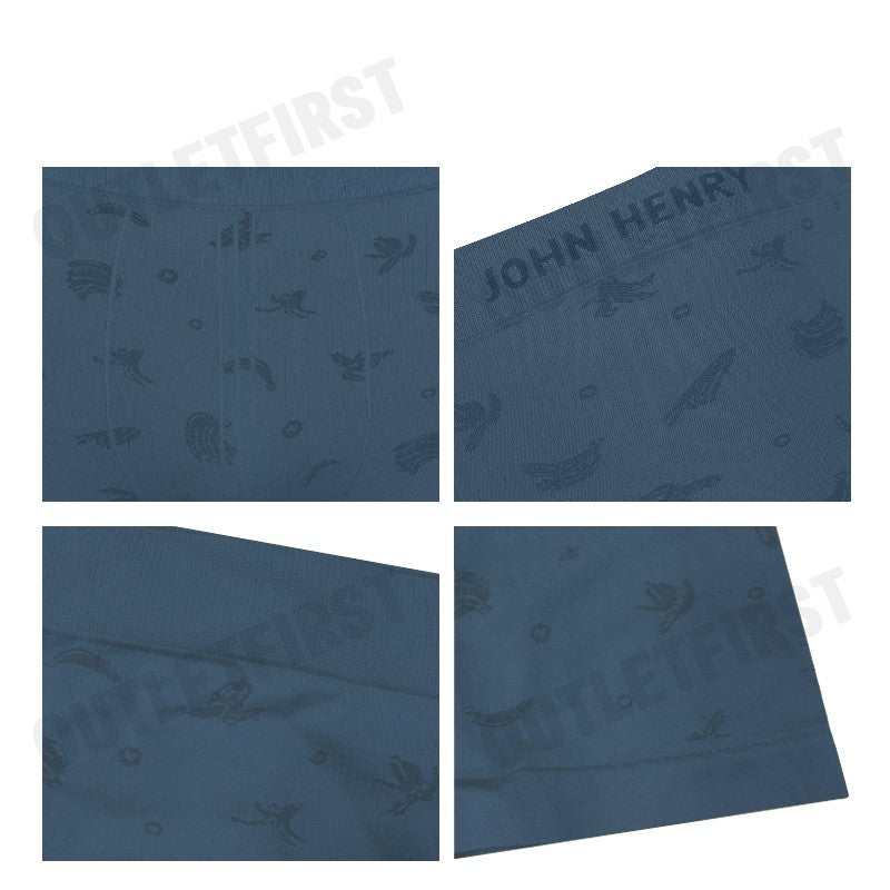 JOHN HENRY รุ่น UNDERWEAR SEAMLESS FASHION CODE: JU JU4410 (NAVY) กางเกงชั้นในผู้ชาย กางเกงบ็อกเซอร์ กางเกงสีกรม