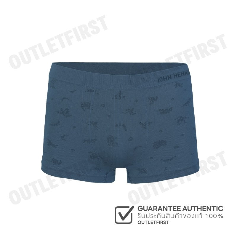 JOHN HENRY รุ่น UNDERWEAR SEAMLESS FASHION CODE: JU JU4410 (NAVY) กางเกงชั้นในผู้ชาย กางเกงบ็อกเซอร์ กางเกงสีกรม