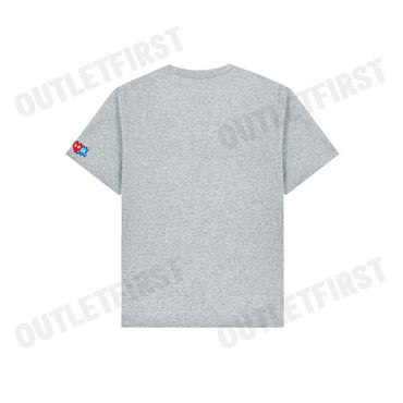 PLAY COMME DES GARÇONS รุ่น MEN T-SHIRT CODE: AZ-T328 (GREY) เสื้อยืดคอกลมผู้ชาย เสื้อหัวใจแดงเอเลี่ยน เสื้อแขนสั้น