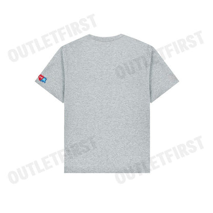 PLAY COMME DES GARÇONS รุ่น MEN T-SHIRT CODE: AZ-T328 (GREY) เสื้อยืดคอกลมผู้ชาย เสื้อหัวใจแดงเอเลี่ยน เสื้อแขนสั้น