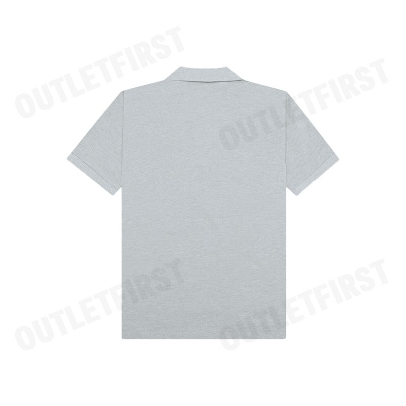 PLAY COMME DES GARÇONS รุ่น MEN POLO SHIRT CODE: AZ-T336 (GREY) เสื้อโปโลผู้ชาย เสื้อหัวใจสีแดงเอเลี่ยน เสื้อแขนสั้น