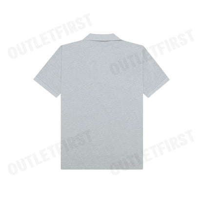 PLAY COMME DES GARÇONS รุ่น MEN POLO SHIRT CODE: AZ-T336 (GREY) เสื้อโปโลผู้ชาย เสื้อหัวใจสีแดงเอเลี่ยน เสื้อแขนสั้น