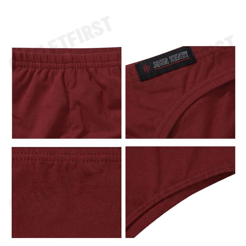 JOHN HENRY รุ่น UNDERWEAR MEN'S BIKINI BRIEFS CODE: JU1N002 (RED) กางเกงชั้นใน กางเกงชั้นในผู้ชาย กางเกงในจอน