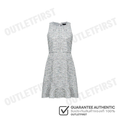 G2000 รุ่น WOMEN CLOTHING MERMAID HEM BOW BACK TWEED DRESS FIT & FLARE SHAPE CODE: 4623139601 ชุดเดรสผู้หญิง เดรสสีขาว
