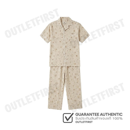 HUSH PUPPIES MEN'S SHORT-SLEEVE SLEEPWEAR SET COLOR YELLOW  CODE: HU H8B180 (YELLOW)