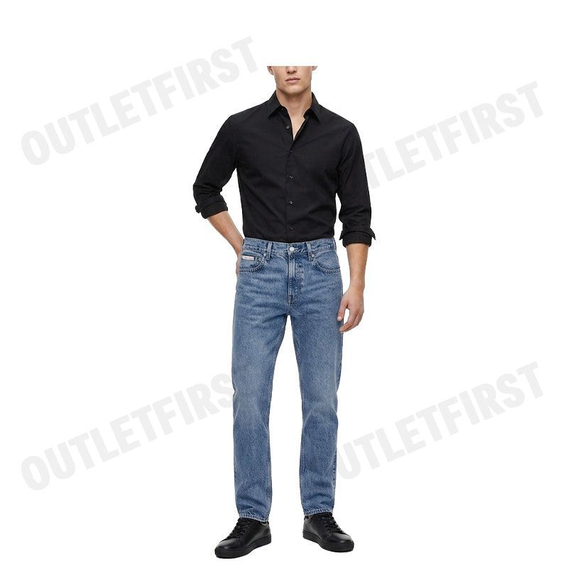 CALVIN KLEIN JEANS รุ่น MEN'S AUTHENTIC STRAIGHT JEANS CODE J327128 1A4 กางเกงยีนส์ กางเกงยีนส์ขายาว กางเกงผู้ชาย
