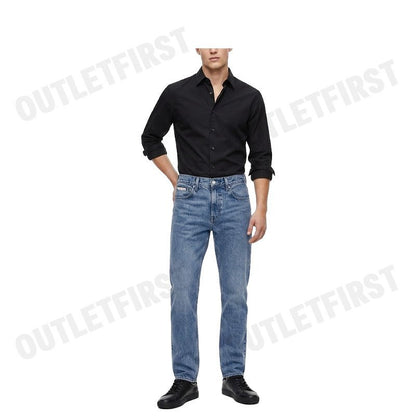 CALVIN KLEIN JEANS รุ่น MEN'S AUTHENTIC STRAIGHT JEANS CODE J327128 1A4 กางเกงยีนส์ กางเกงยีนส์ขายาว กางเกงผู้ชาย
