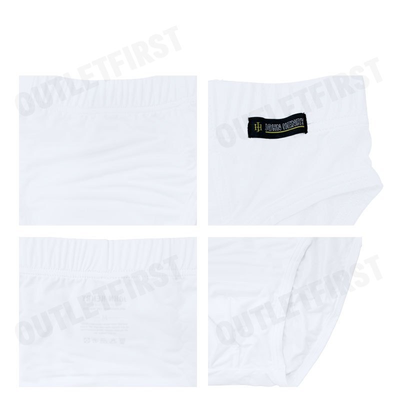 JOHN HENRY รุ่น UNDERWEAR FASHION MEN'S BIKINI BRIEFS CODE: JU2N002 (WHITE) กางเกงชั้นใน กางเกงชั้นในผู้ชาย กางเกงในจอน