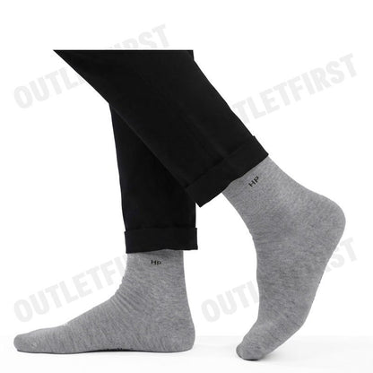 HUSH PUPPIES รุ่น MEN'S INNERWEAR SOCKS 1 PAIRS CODE: HU HXC001 (GREY) ถุงเท้า ถุงเท้าข้อยาว ถุงเท้าสีเทา