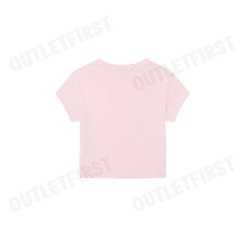 CALVIN KLEIN JEANS รุ่น WOMEN'S LOGO BABY CROP SHORT SLEEVE T-SHIRT CODE: 47AB817 V17 เสื้อครอป เสื้อแขนสั้น ผู้หญิง
