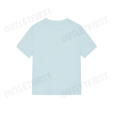 CALVIN KLEIN JEANS FLOCKED LOGO GRAPHIC SLIM T-SHIRT COLOR LIGHT BLUE CODE: 47B851G VWD