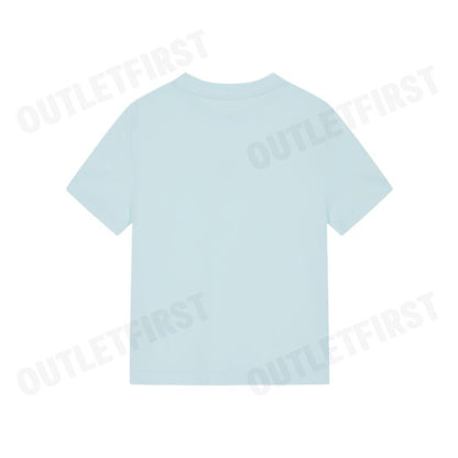CALVIN KLEIN JEANS รุ่น FLOCKED LOGO GRAPHIC SLIM T-SHIRT CODE: 47B851G VWD เสื้อยืด เสื้อคอกลม เสื้อผู้หญิง