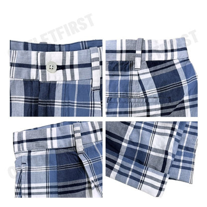POLO RALPH LAUREN รุ่น PLAID PLEATED COTTON SHORT CODE: 211924807001 กางเกงขาสั้น กางเกงลายสก๊อต กางเกงผู้ชาย