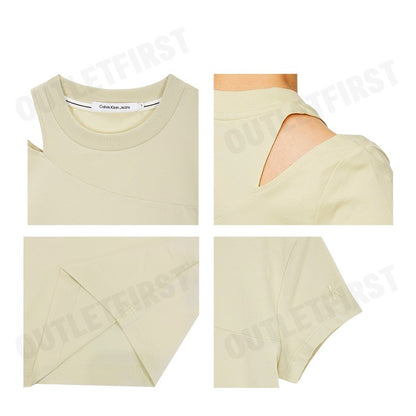 CALVIN KLEIN JEANS รุ่น WOMEN'S META CK BABY T-SHIRT CODE: J223338 LFU เสื้อครอป เสื้อยืดแขนสั้น เสื้อยืดผู้หญิง
