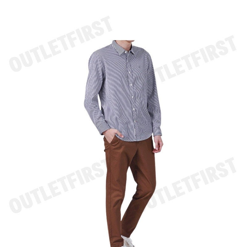 JOHN HENRY รุ่น MEN'S LONG SLEEVES SLIM FIT SHIRT (NAVY) CODE: JH F424MSLSM38 เสื้อเชิ้ตแขนยาว เสื้อเชิ้ต เสื้อทำงาน