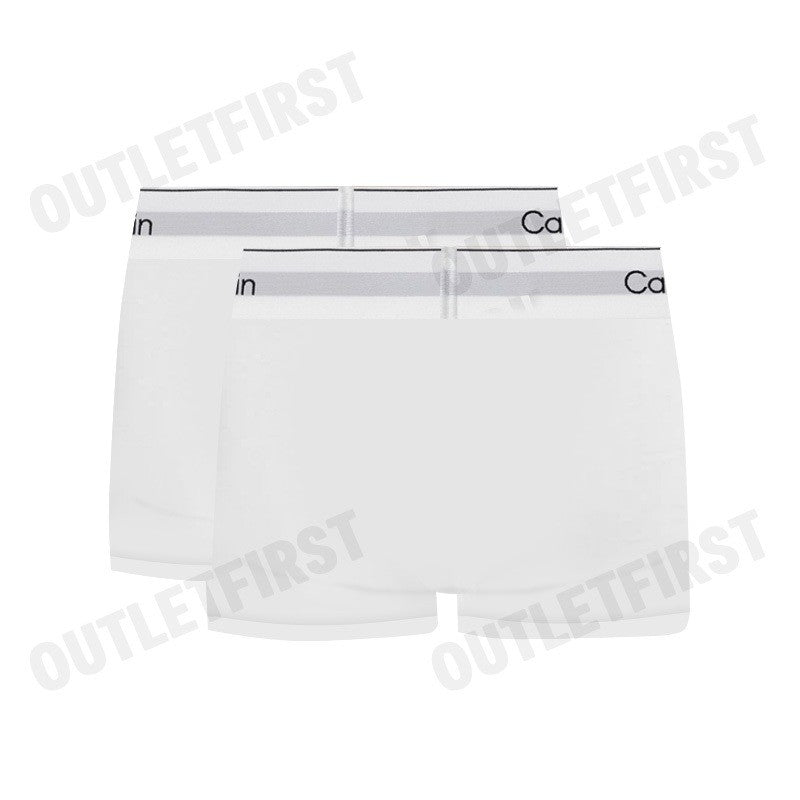 CALVIN KLEIN  รุ่น 2 PACK MODERN COTTON STRETCH TRUNKS CODE: NB3985 100 กางเกงชั้นในผู้ชาย บ๊อกเซอร์ กางเกงใน