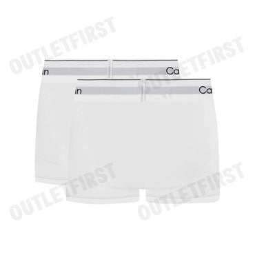 CALVIN KLEIN  รุ่น 2 PACK MODERN COTTON STRETCH TRUNKS CODE: NB3985 100 กางเกงชั้นในผู้ชาย บ๊อกเซอร์ กางเกงใน