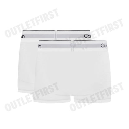 CALVIN KLEIN  รุ่น 2 PACK MODERN COTTON STRETCH TRUNKS CODE: NB3985 100 กางเกงชั้นในผู้ชาย บ๊อกเซอร์ กางเกงใน