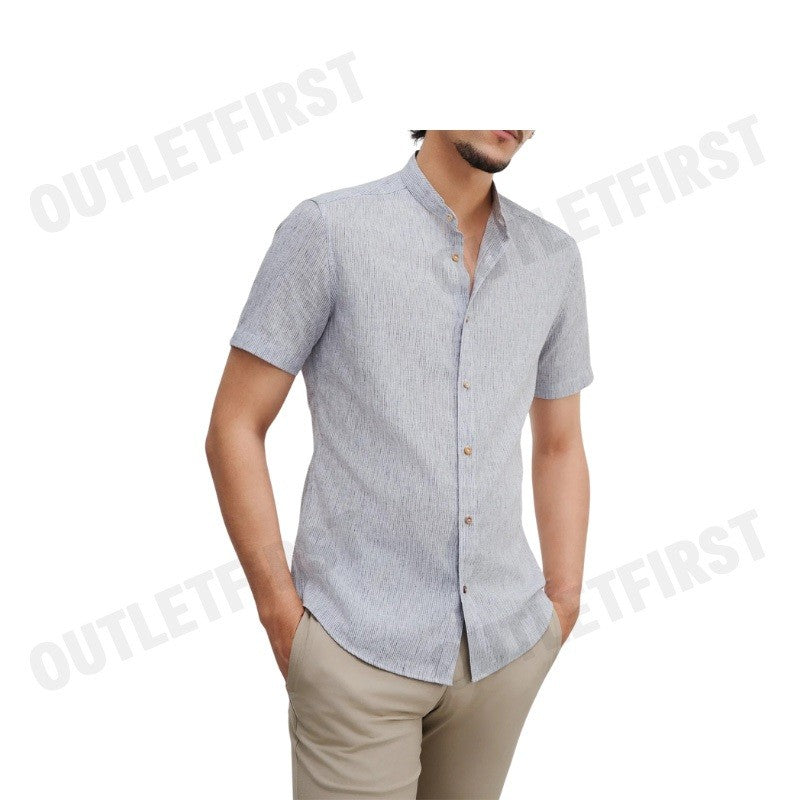 G2000 รุ่น MEN'S SMART FIT CASUAL SHORT SLEEVE SHIRT CODE: 46139952 96 เสื้อเชิ้ตแขนสั้นผู้ชาย เสื้อสีเทา เสื้อผู้ชาย