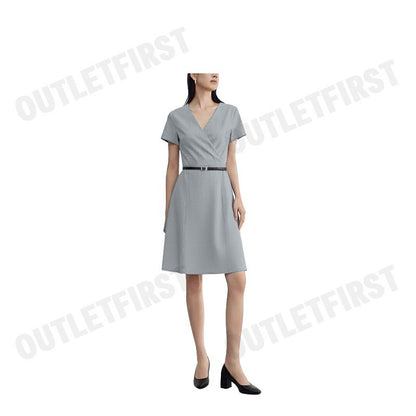 G2000 รุ่น WOMEN'S FIT & FLARE SHAPE DRESS CODE: 46232096 92 ชุดเดรสผู้หญิง ชุดกระโปรง ชุดผู้หญิง สีเทา