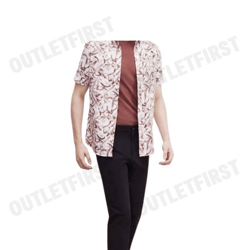 G2000 รุ่น MEN'S CASUAL SHORT-SLEEVED SHIRT CODE: 46130872 55 เสื้อเชิ้ตแขนสั้น เสื้อผู้ชาย เสื้อสีน้ำตาล